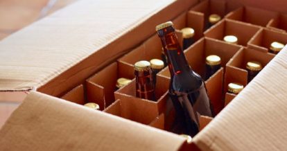 Brown bottles in a cardboard case