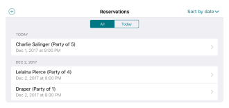 TouchBistro restaurant reservation software interface